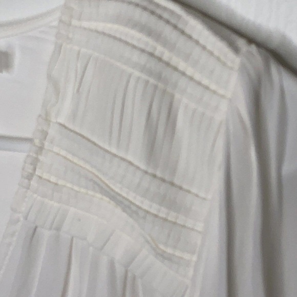 NWT Ramy Brook Womens Finn Blouse Size Small Ladder Lace Trim Long Sleeve V Neck - Picture 6 of 14